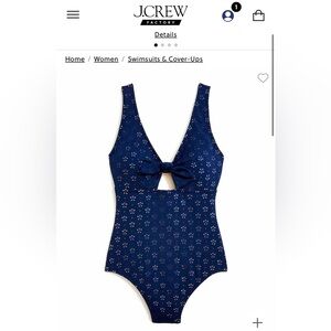 J. Crew eyelet cutout swimsuit